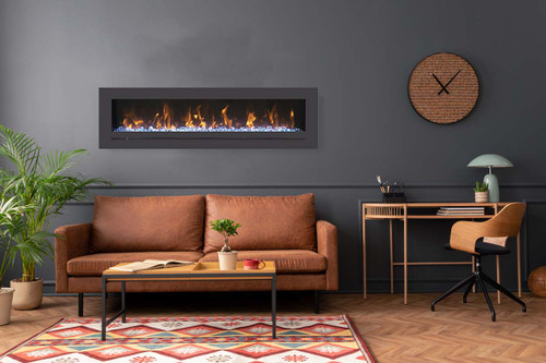 Amantii 72" WM-FML Wall Mount/Built-In Electric Fireplace - WM-FML-72-7823-STL
