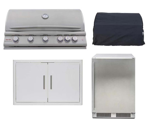 Blaze LTE+ 4 Piece 40" Gas Grill Outdoor Kitchen Package - BLZ-5LTE3-4PCE