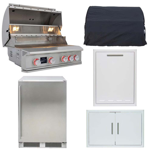 Blaze LTE PRO 32" 5 Piece Outdoor Kitchen Package  - BLZ-4LTEPRO-5PC NG/LP