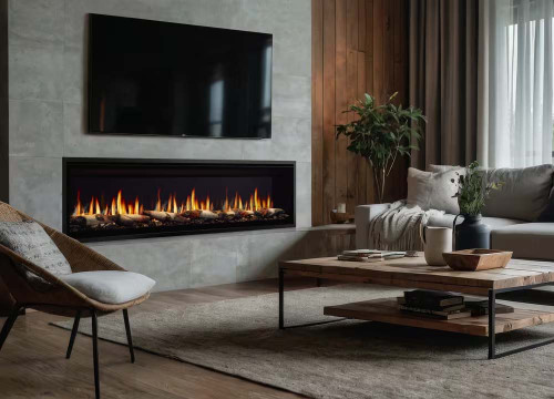 SimpliFire Allusion Edge 78" Electric Fireplace - SF-ALLE78