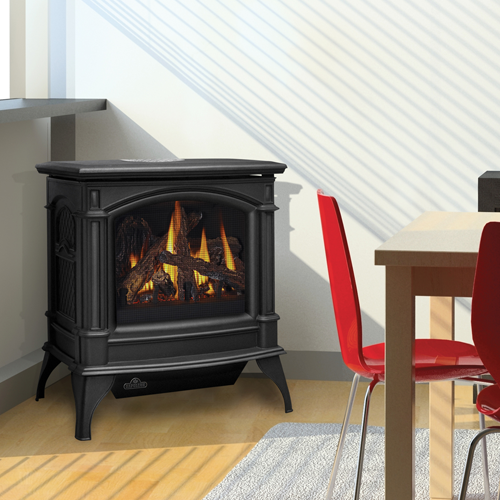 NAPOLEON GDS60-1NSB KNIGHTSBRIDGE VENT FREE CAST IRON GAS STOVE