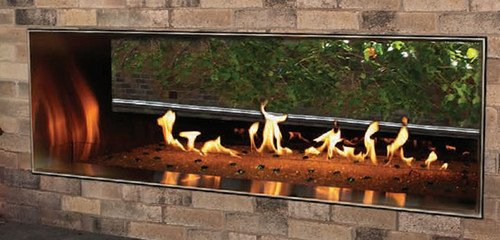 Carol Rose Outdoor Linear See-Thru Outdoor Gas Fireplace