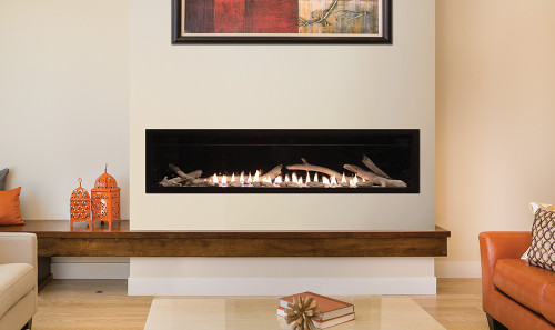 Boulevard 60 inch Vent Free Gas Fireplace With Optional Logs Shown