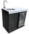 Mont Alpi Beverage Center - Sink and Fridge Unit - Black Stainless Steel - MASF-BSS