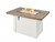 Outdoor Greatroom Co. Driftwood Havenwood Rectangular Gas Fire Pit Table with White Base