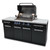 Mont Alpi 6 Ft Compact Black Stainless Steel Outdoor Grill Island - MA-957