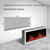 Litedeer Gloria II 58″ Smart Electric Fireplace with Reflective Amber Glass - White