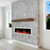 Litedeer Gloria II 58″ Smart Electric Fireplace with Reflective Amber Glass - White