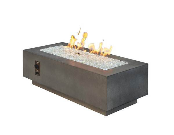 Outdoor GreatRoom Cove 72" Midnight Mist Linear Gas Fire Pit Table 