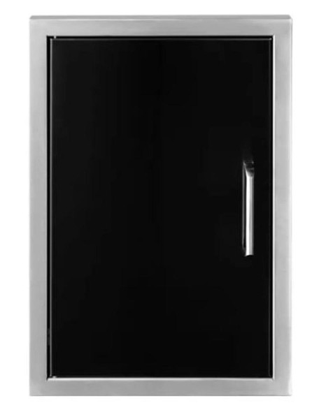 Wildfire Vertical Single Door - 16" x 22"  - Black Stainless Steel