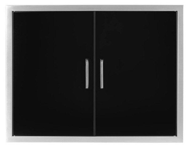 Wildfire Double Door 30"x24"  - Black Stainless Steel