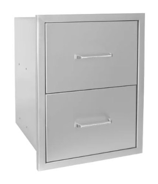 Wildfire Double Drawer 16"x22"  - Stainless Steel