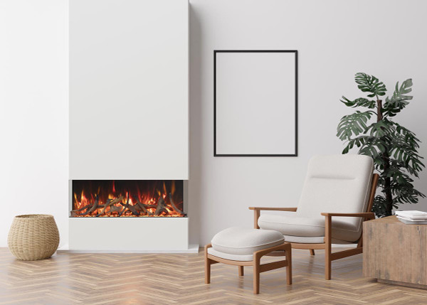Amantii TRV-45-BESPOKE - 45" wide - 3 Sided, Smart Electric Fireplace