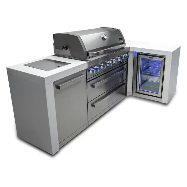 Mont Alpi Deluxe Island 805 with 90 Degree Corner and Fridge Cabinet - MAi805-D90FC