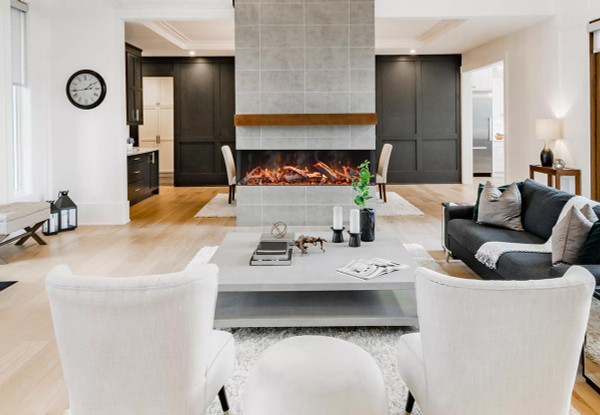 Amantii 55" TruView Signature 3-Sided Glass Electric Fireplace - TRV-55-SIG