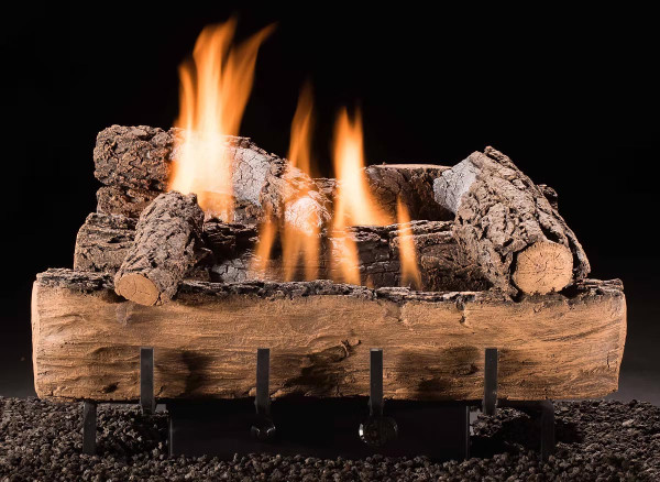Hargrove Weathered Oak Vent Free Log Set and Burner Combo - VFWR