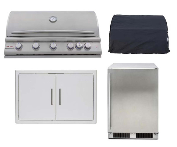 Blaze LTE+ 4 Piece 40" Gas Grill Outdoor Kitchen Package - BLZ-5LTE3-4PCE