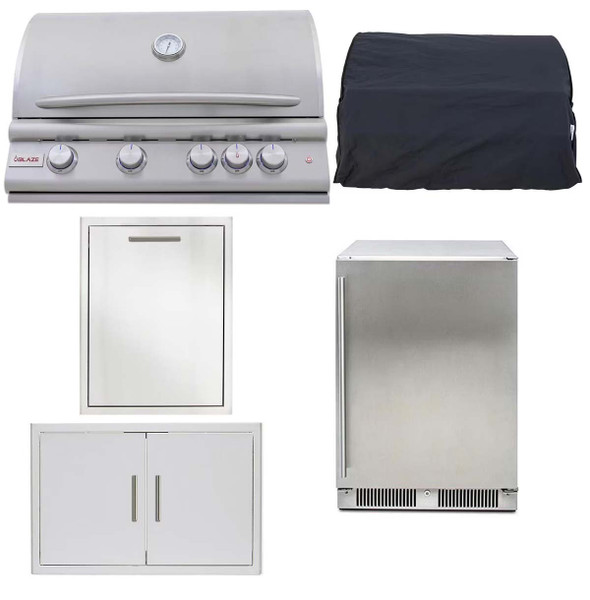Blaze LTE+ Marine Grade 5 Piece 32" Gas Outdoor Kitchen Package