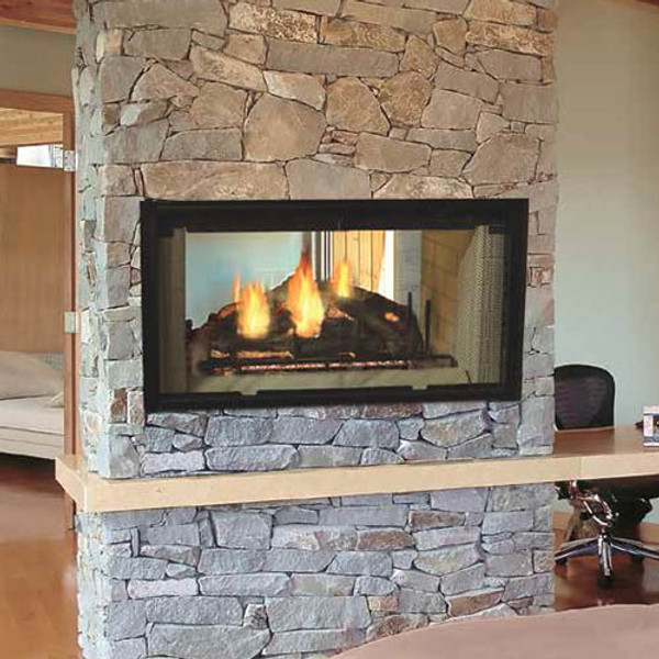 Majestic Designer Series See-Thru Radiant Wood Burning Fireplace