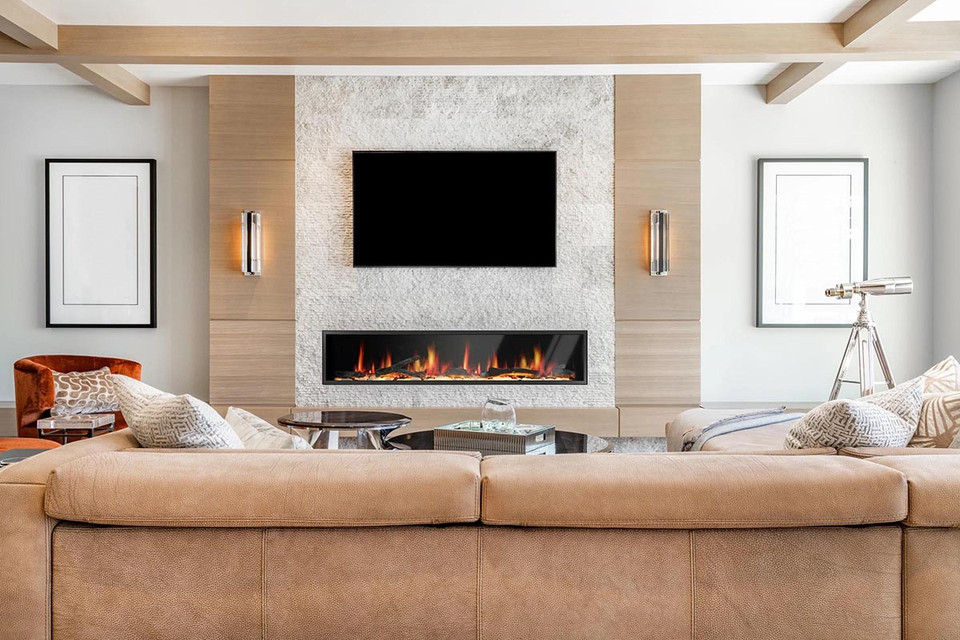 Latitude 75 inch Smart Built-in Linear Electric Fireplace - ZEF75V - By ...