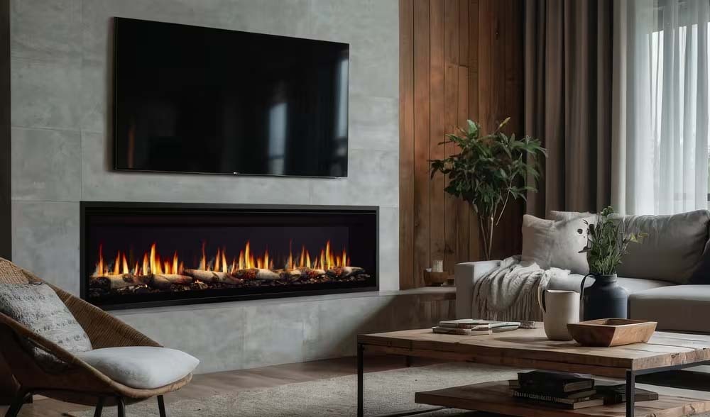 SimpliFire 78 Inch Allusion Edge Linear Electric Fireplace