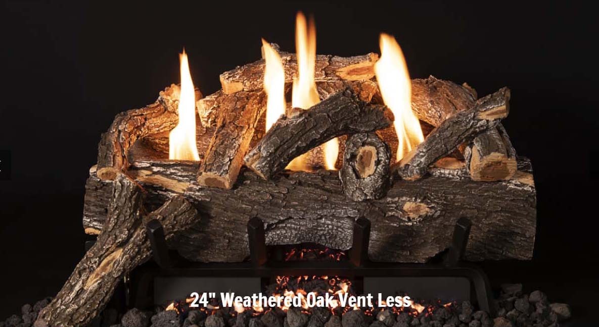 Grand Canyon Arizona Weathered Oak 24" Vented Gas Log Set - AWO21LOGS plus Burner