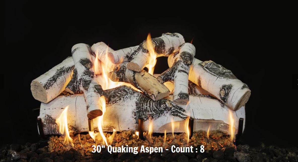 Grand Canyon 30" Quaking Aspen Vented Gas Log Set plus Burner