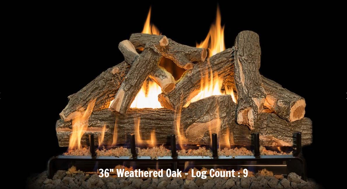 Grand Canyon Arizona Weathered Oak 36" Vented Gas Log Set - AWO36LOGS