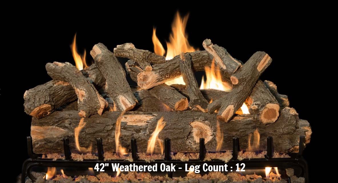 Grand Canyon Arizona Weathered Oak 42" Vented Gas Log Set - AWO42LOGS