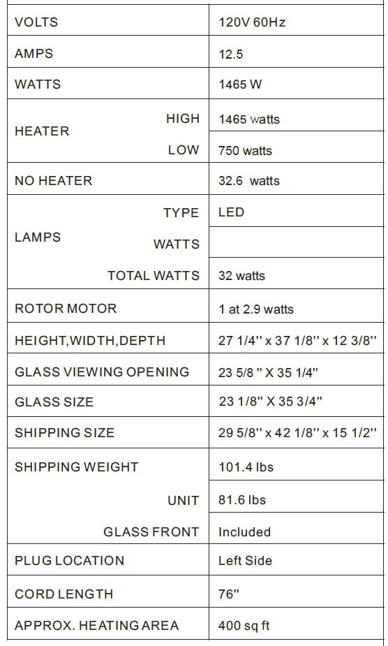 38" TRD-Lumina electric fireplace specs 38" TRD-Lumina electric fireplace specs