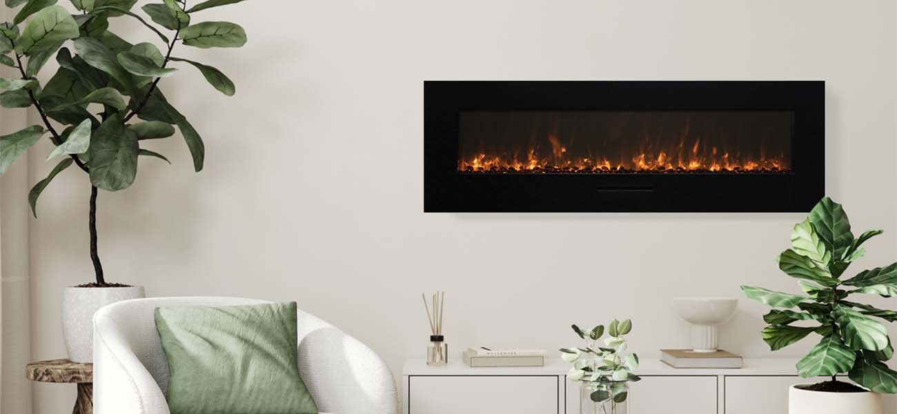 Amantii 60" Wall Mount / Flush Mount Electric Fireplace - WM-FM-60-7023-BG Amantii 60" Wall Mount / Flush Mount Electric Fireplace - WM-FM-60-7023-BG