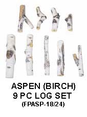 Aspen Birch Fire Pit Log Set