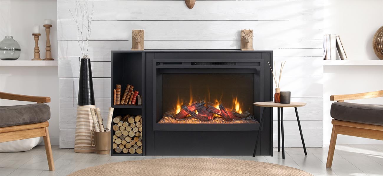 Amantii Rustic Stone 30", Smart, WiFi Enabled, Built-In Electric Fireplace 