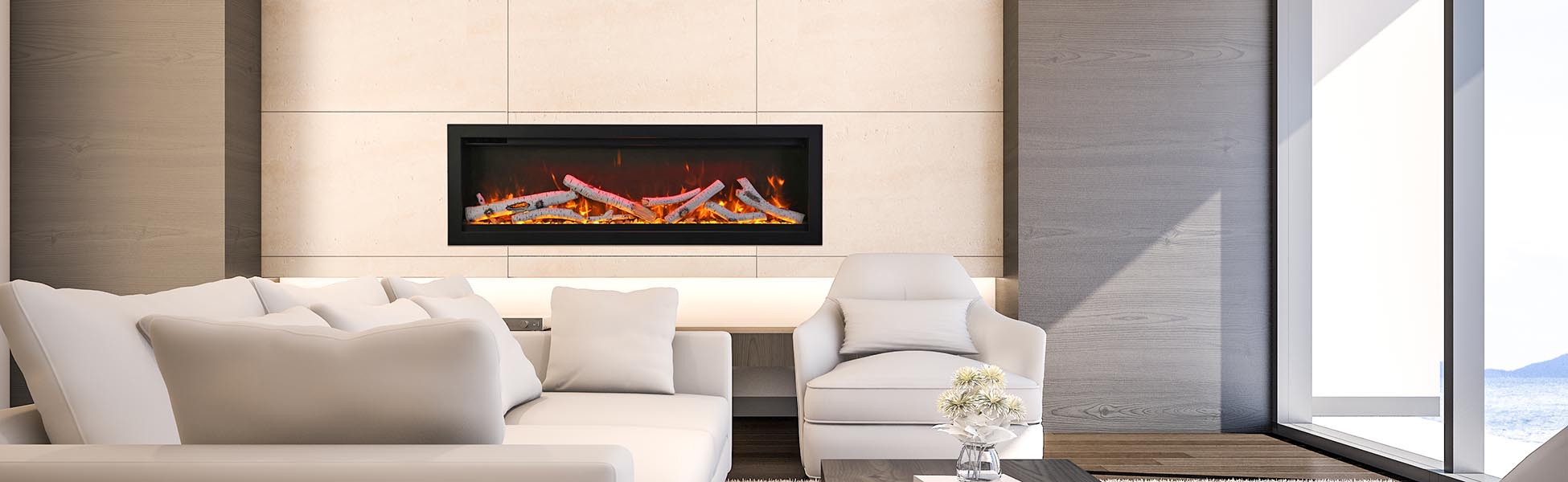 Amantii SYM-60-Smart electric fireplace