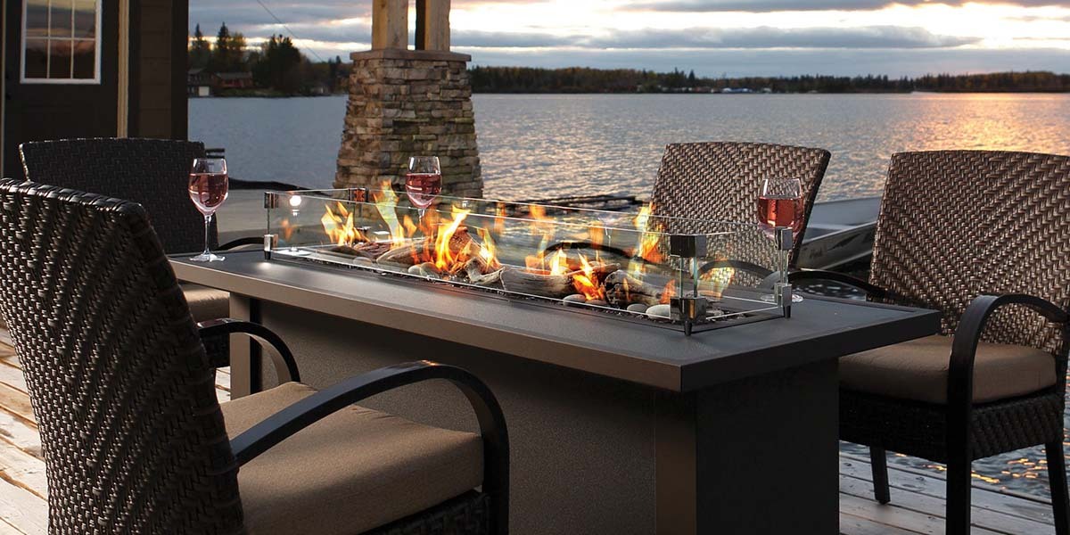Barbara Jean 24" Linear Outdoor Gas Fire Table - OLT24