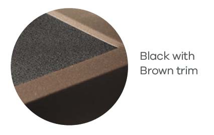 Barbara Jean 24" fire table - brown with grey trim