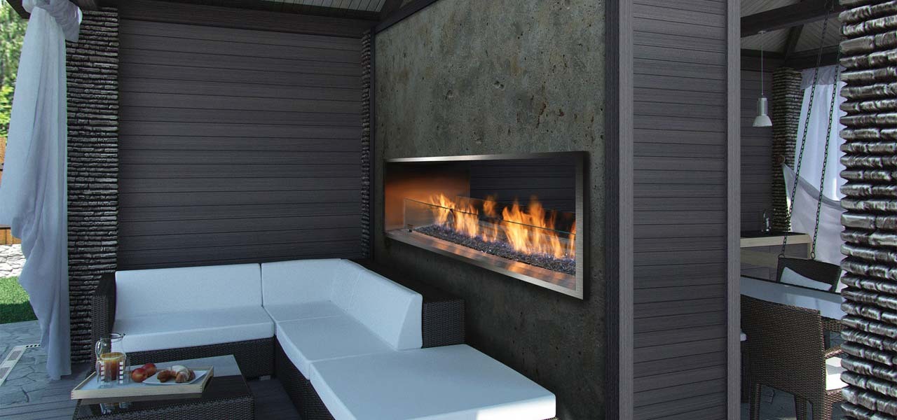 Barbara Jean 36" See Through Linear Outdoor Gas Fireplace