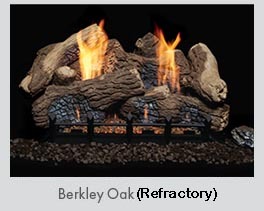 24" 7pc Berkley Oak refractory log set 