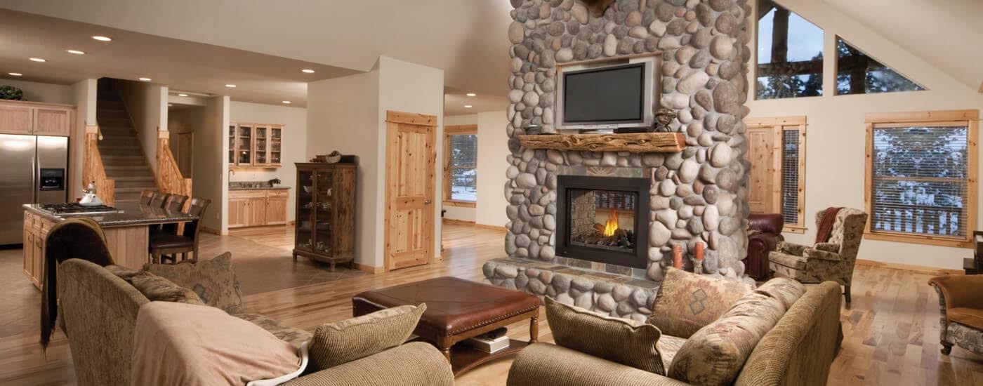 Ascent™ Multi-View See Through, Glass Ember Bed, Direct Vent Gas Fireplace