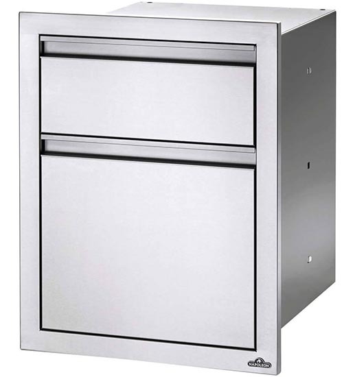 Napoleon Built-In 18 x 24 inch Double Drawer: Waste Bin - BI-1824-1W