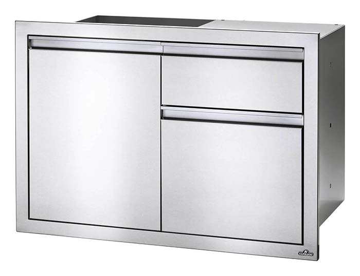 Napoleon Built-In 36" x 24" inch Single Door Standard Drawer Combo Napoleon 36 x 24 Inch Single Door & Waste Bin Drawer Combo