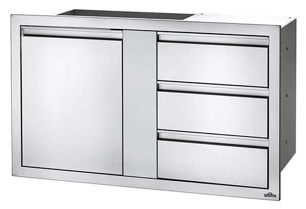 Napoleon Built-In 42 X 24 Large Single Door & Triple Drawer Combo