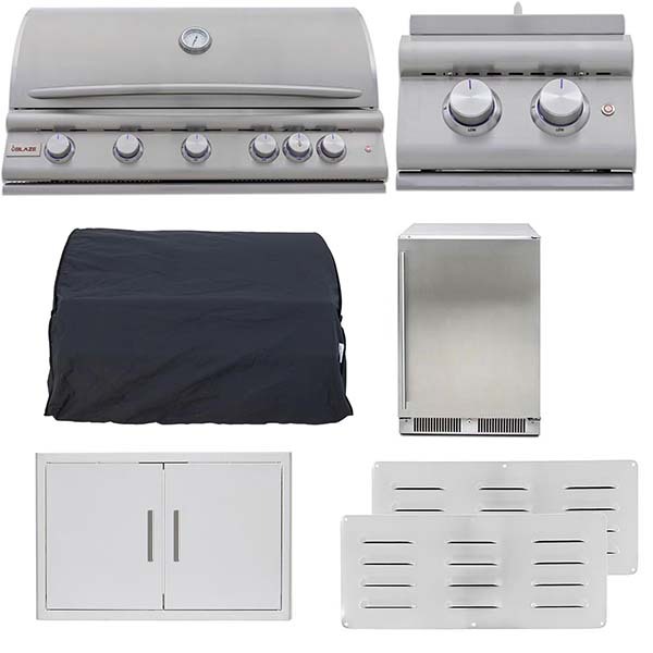 Blaze LTE+ 7 Piece, 40 Inch, 5 Burner, Gas, Outdoor Kitchen Package