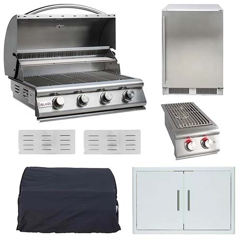 Blaze Prelude LBM 7-Piece 32", Gas, Outdoor Kitchen Package - BLZ-4LBM-7PC-32