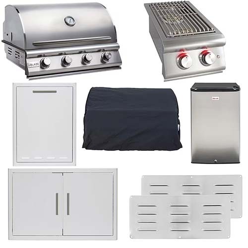 Blaze Prelude LBM 8-Piece 32 Inch, Propane Gas or Natural Gas, Outdoor Kitchen Package
