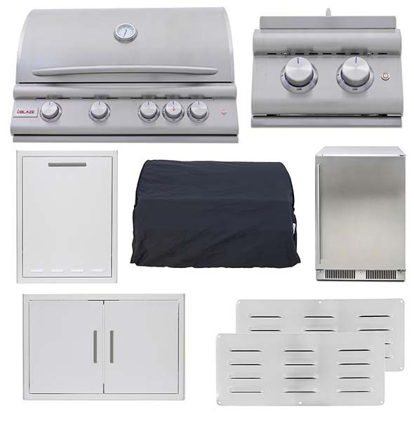 Blaze LTE+ 8 Piece 32" Gas Grill Outdoor Kitchen Package