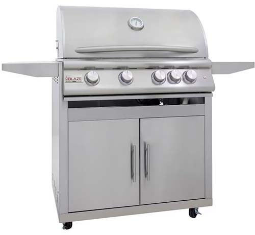 Blaze Freestanding LTE+ Marine Grade 32 Inch 4-Burner Built-In Gas Grill