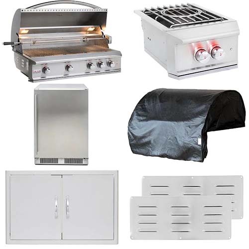Blaze Professional LUX 7-Piece 44 Inch Outdoor Kitchen Package - BLZ-4PRO-7PC
