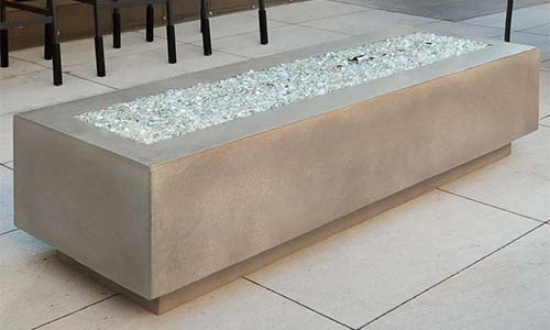 Natural Grey Cove 72" Linear Gas Fire Pit Table -  #CV-72