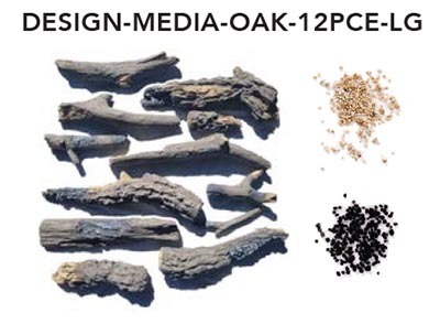 DESIGN-MEDIA-OAK-12PCE-LG OAK - 12 Piece Media Kit
